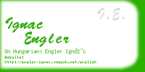ignac engler business card